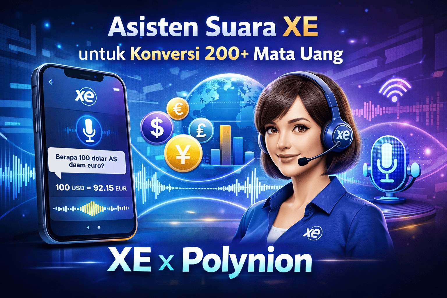 XE Rilis Asisten Suara Konversi 200+ Mata Uang